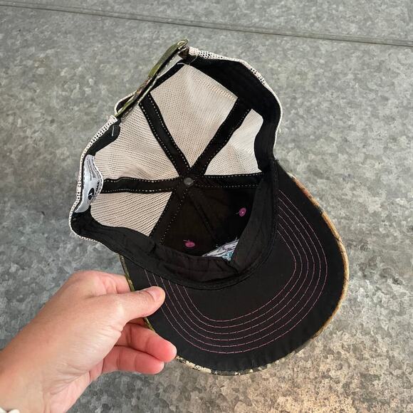 NWT Mossy Oak Embroidered Camo Mesh Hat Cap Blue Purple Hunting Outdoor Trucker - Picture 7 of 10